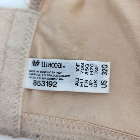 Wacoal Basic Beaty Spacer Underwire Full Coverage Tan T-Shirt Bra Size 32G - Picture 2 of 3